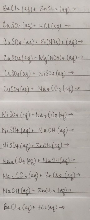 bacle(a4) Zncle (ag)- CuSoa (a4) HCLeA) Cu S04 (a4)t PuNDs)(e4) Cusoalape MalNoale lap Caslalagle N S04(aq) NO2) CuSOalag) Na