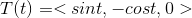 T(t)= <sint,-cost,0>
