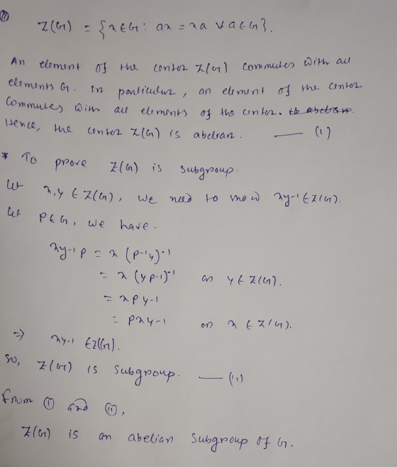 (0 An elmunt lience, me conten χ(A) is abelfan. o ) 洋 lu- tu p, we have
