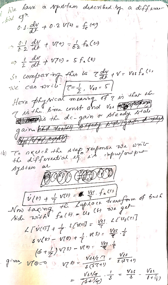 2. W bat egn We have a spstem described by a differen oib. +0.2014 = falty bie , VT -oʻz facet t 1719- 5 faces So comparing