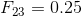 F_{23}=0.25