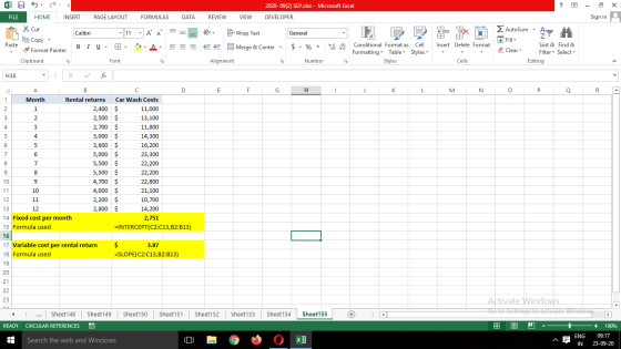 XI H. 2020-09(2) SEP.xlsx - Microsoft Excel ? X FILE HOME INSERT PAGE LAYOUT FORMULAS DATA REVIEW VIEW DEVELOPER Sign in > Ca