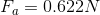 F_{a} =0.622N