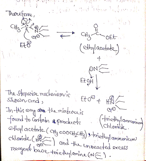 Therefore i . . , q CH₂ CH₂&oft (ethylacetate) AN The Stepwise mechanism is the o Shawn and, 20 In this way da the mixturei