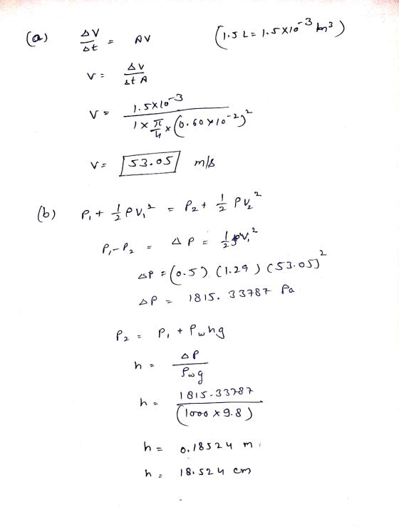 @) Δν st av (132=1 1.5x16963) 11 AV sta 1.5X20-3 VE IXT660X Va 153.05 m/s ( b ) Pith Pvt P2 + 1 / 4 Pu ² 1 yor? ДР P,- P₂. 2