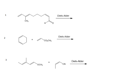 Diels-Alder СН3 H Diels-Alder + CO2CH3 Diels-Alder CN OCH3