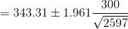 300 = 343.31±1.961- v2597