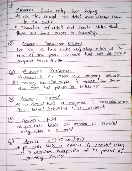 Answer: Double entry book keeping As per this concept the débit must always equal to the credits. * Mismatch of debits and cr
