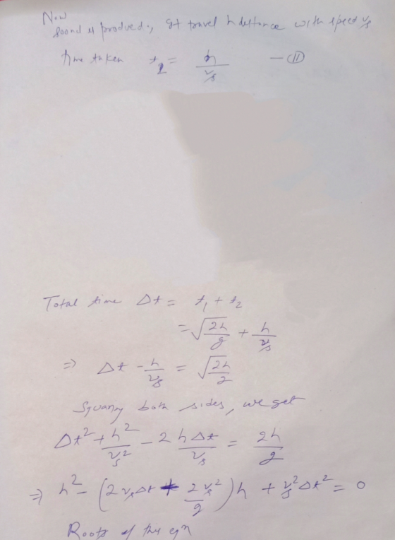 Now koond es prodved, time taken at travel - n destance with speed is - 1 Total time Oto , & de - At- Sguaning both sides, we