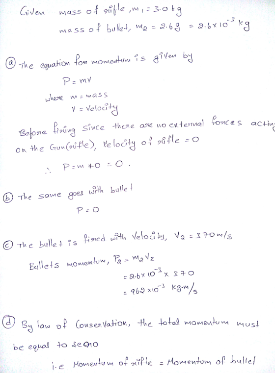 ivem mass of gutle ,m,- 3.ob Vern ⑥ The same goes wrth bullet gied vol wsen Vatrow be eguai o eo enTU