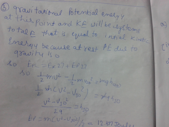 at this Poi nt and KA will be u equal to intial Kinctic иц.ay beca wse at Yest PE t..j 2. 2. 10