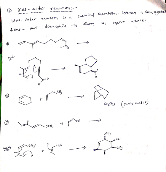 @ Diels-Alder reaction:- Diels- diene - Alder and reaction is a chemical dienophile to form reaction between a conjugated an