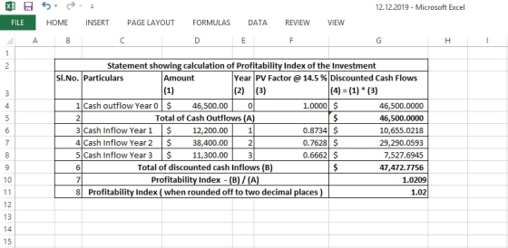 12.12.2019 - Microsoft Excel ES HOME ДА в FILE INSERT FORMULAS DATA REVIEW VIEW PAGE LAYOUT с H Statement showing calculation