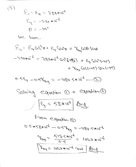 E = Ex = 389*156 E = -2904106 o -45° we have E = Exloso + + Ey Sinke & Vay Coso. Sino -29000 6 3899100 cost (45) & Ey sin 26-