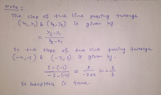 Note : slop of the line passing through (2,9,) & (R2, Ia) is given by Yo-Y % -14 fo tue stope of the line passing twrough (-4