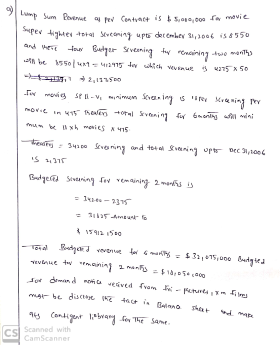 ump sum Revenue ag Pev Contact is ķ5,ooooorov mòVie Spe tighte total Sevcaning upto decembev 31,2006 is555o ) 211311500 -VI