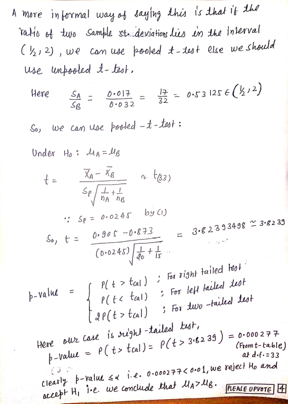 A more informal way of saying this is that if the ratio of two sample st.deviations lies in the interval (1/12) , we can use