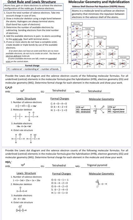 Molecular Geometry and Hybridization Vallence Shell Electron Pair Repulsion (VSEPR theory Atoms in a molecule tend to achieve