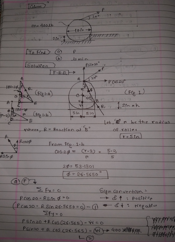 Criven m.40016 A loin THTHAT To find @ P - umin Solution Psin 20° F.8.2. PCOS 20* 180-2017 (sigla) la o SD20 R 1, 2in the 5 i