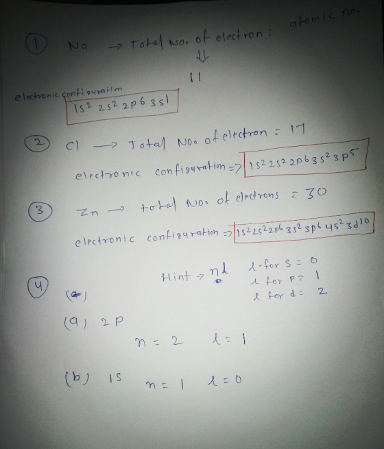 atomic no. Na - Total No. of electron • of electron. electronic configuration IS2 282 206351 3 c - Total No. of electron = 11