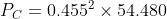 P_{C}=0.455^{2}\times 54.480