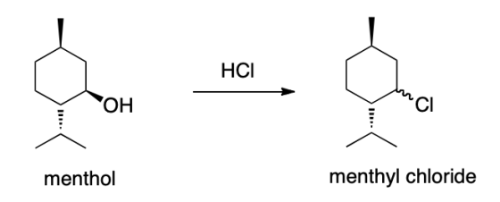 HCI OH menthol menthyl chloride