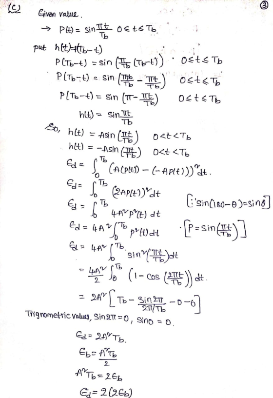 m Given value. → Plt) = sin Tt osts To. put hit) $1b-t) PCT6-t) = sin( (T6t3) - Osts to P(T6 + ) = sin (Tito - Tt) osts to Pl