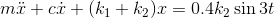 mi +ci + (ki+k2.= 0.4k2 sin 3t