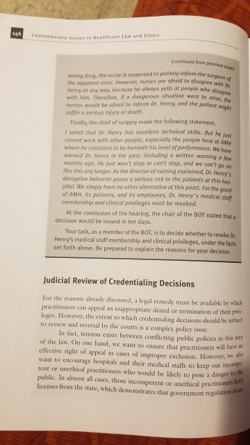 Contemporary Party issues in Healthcare Law and Ethics continued from previous e who disagree wrong drue, the nurse is supose