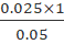 0.025x1 0.05
