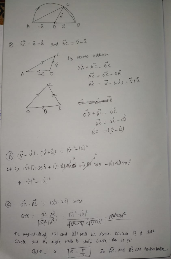 B Ond AC C 1yvector Addihor OA+ACE OC OB+RC 0C LHS(VIVI V o - + BC AC DCIIhao Colo ne aghi tuds of I and (al wll be same Ctle
