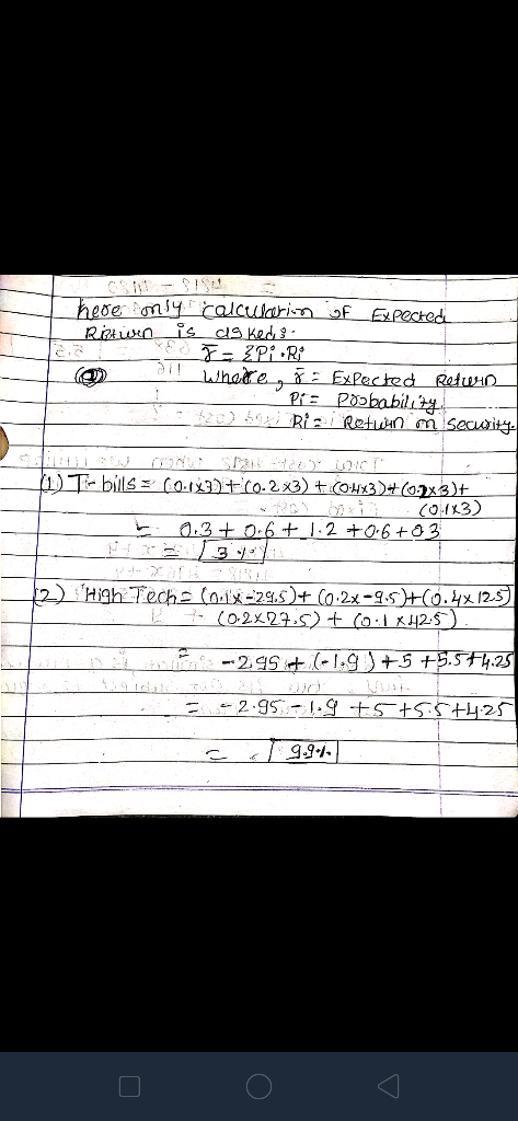 here only calcularin of Expected Ristiwin is asked TOT 3PiR di!_where, Expected Relwin Pi: Poobability 20). Die Retwin m Secu