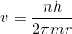 v=\frac{nh}{2\pi m r}