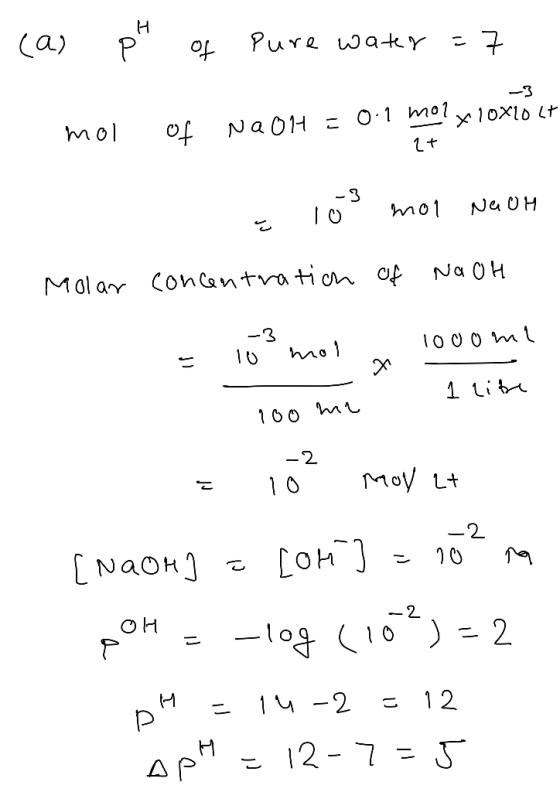 Ca) Pure wakY P -3 mol -3 mo1 Na OH Con Cantva tion af Na 0H Mol ar -3 mo 1 ib -2 Moy Lt 1 0 -2 O [NaoH -2 O H -10g 10 2 14-2