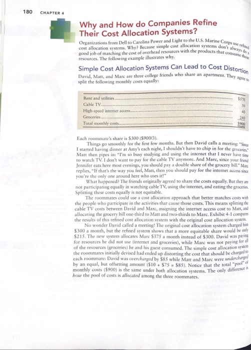 180 CHAPTER 4 Why and How do Companies Refine Their Cost Allocation Systems? Organizations from Dell to Carolina Power and Li