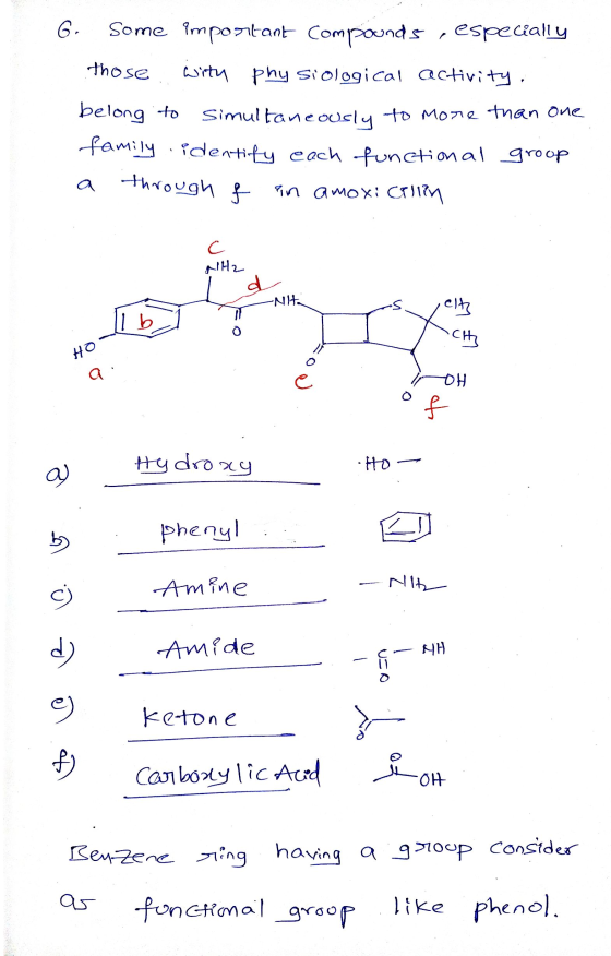 G. Some important Compounds , especially those with phy siological activity. belong to simultaneously to more than one family