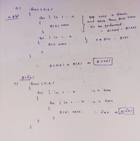 子》 -h.nc In. ) CA toop runs n times Ļ and each time, θ(L) work kn be perfrned c fun c