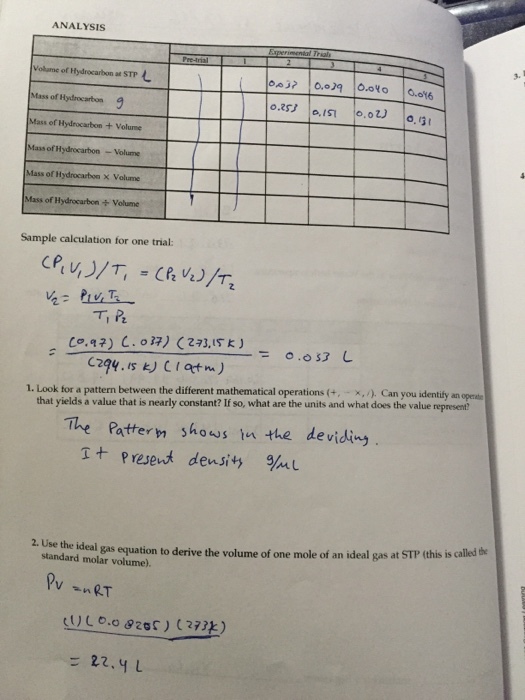 Report Form DATA Data is collected in your noteboo