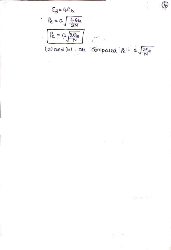 Eg= 4€b Pe=a46b (aand (b): are compared Per a 1261