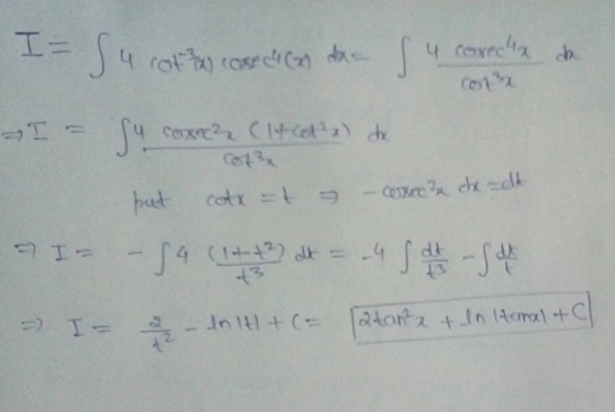 I= Su cote cose che da su coxech x de 012 I = su cox (ltcotx de but cotx t – – cose che = ct I- – 14 (14+3 dt = 4 sdt - She I