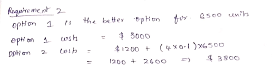 Requirement 2 option 1 is option 1 wst Ophion 2 usb the better option for. 6500 units = $3000 - $1200 + (4.40.1)*6500 = 1200