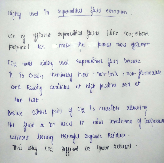 upeuwud exrauiun ghly used in e fuent Super ultads ike o2) ethane prous mo eienr Use make he COa mat widly used aupeuvihal ud