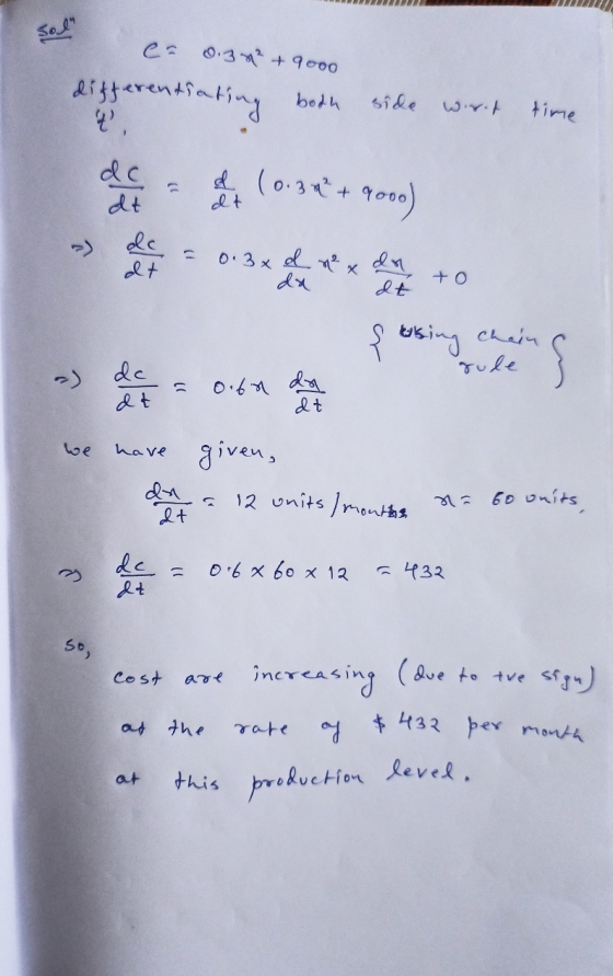 er 0.38² +9000 differentiating both side Wirot 4. time 4 10.34+ 9000) dt dc dt de dt >>> 0.3x d x x da dn dt to ştising chain