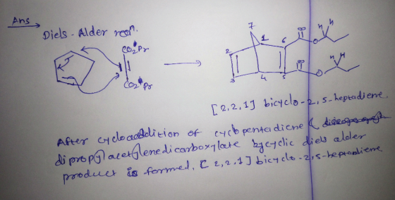 Ans Diels Alder eol [2.2.1j bicyclot,s-heptad After, dimopG) al eta ene di canboxq late 형어clic els alder