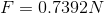 F=0.7392N