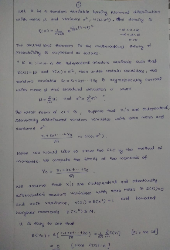 0 Let * be a dandom var jable having Normal distribution cofth mean it and variance o2, NC4,0). dhe density is f(x) = Van *(-