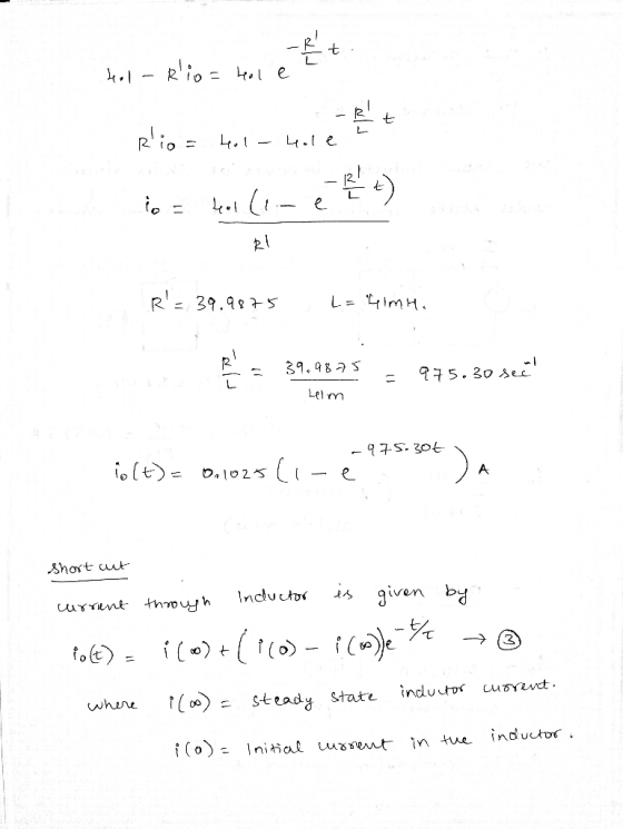 hol-klio = hole ł - - Et 2 Rio = hol-hole na I t) to = hol (e-et e R = 39.9875 L=Limh. a = 39.9875 - 975.30 sec Lelm - 975-