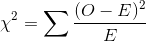 (O - E)2