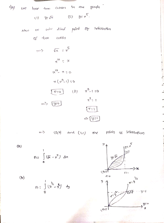 Olay and? have two Curves im graph Yox (...) s* JA Lue will prey Now of point intersection of 004 culkes 5 X 3 10 x = 0% osto
