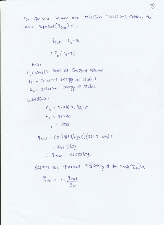 For Constant volve heat vejeclion PICESS1, xess iht HeYe, Specific heat at Constant Volume ul = Trtenal ener7y at state l U4